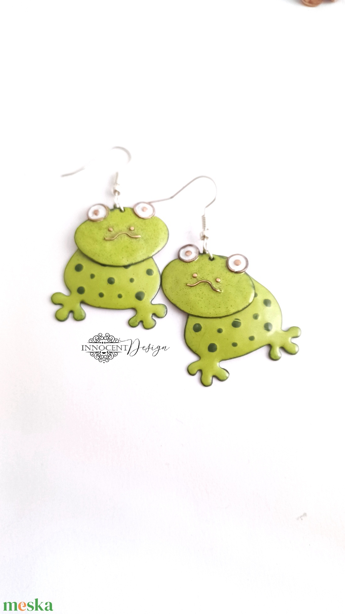 Breki - tűzzománc fülbevaló  - ékszer - fülbevaló - lógó fülbevaló - Meska.hu