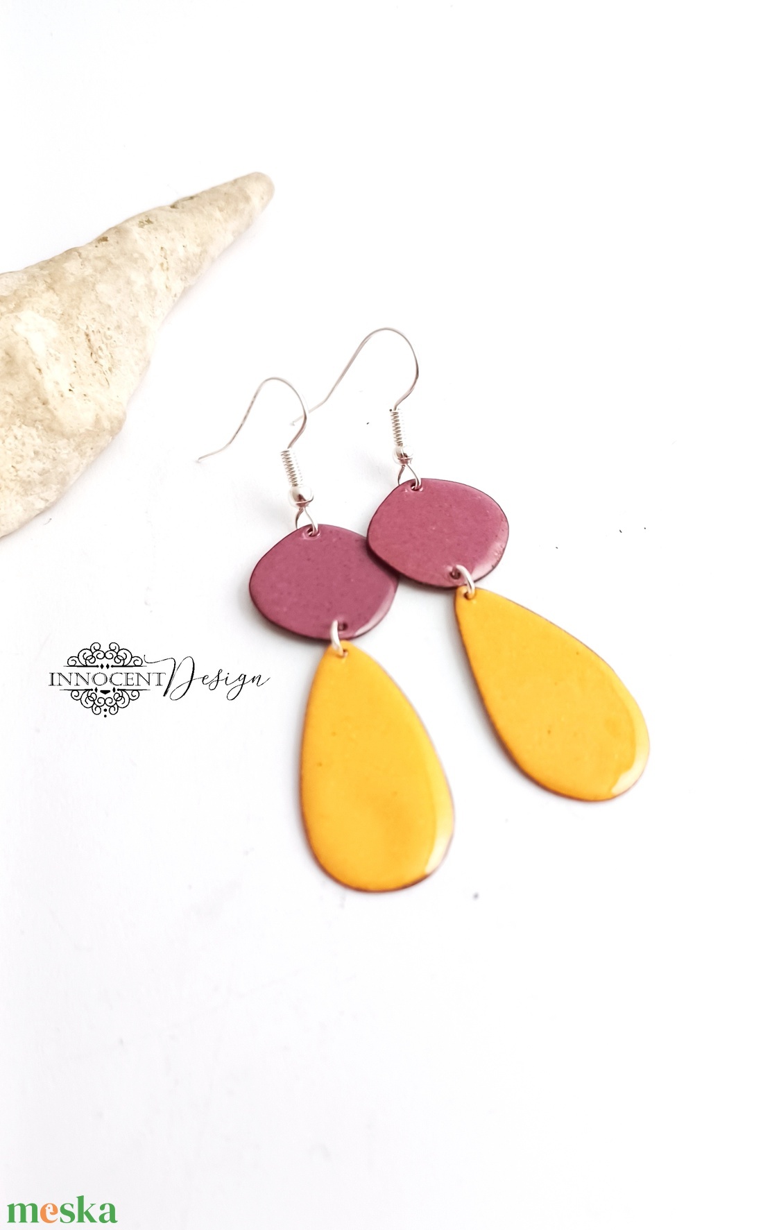 Petals - színes tűzzománc fülbevalóó - szirmok - colorblocking - ékszer - fülbevaló - lógó fülbevaló - Meska.hu Petals - színes tűzzománc fülbevalóó - szirmok - colorblocking - ékszer - fülbevaló - lógó fülbevaló - Meska.hu