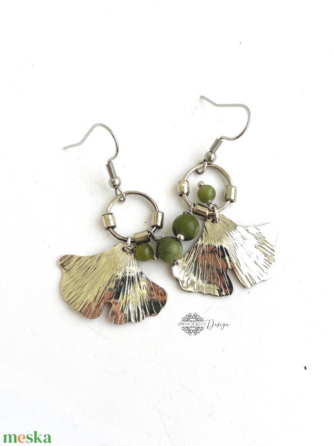 Fine nature - Gingko biloba - alpakka fülbevaló  - ékszer - fülbevaló - lógó fülbevaló - Meska.hu Fine nature - Gingko biloba - alpakka fülbevaló  - ékszer - fülbevaló - lógó fülbevaló - Meska.hu