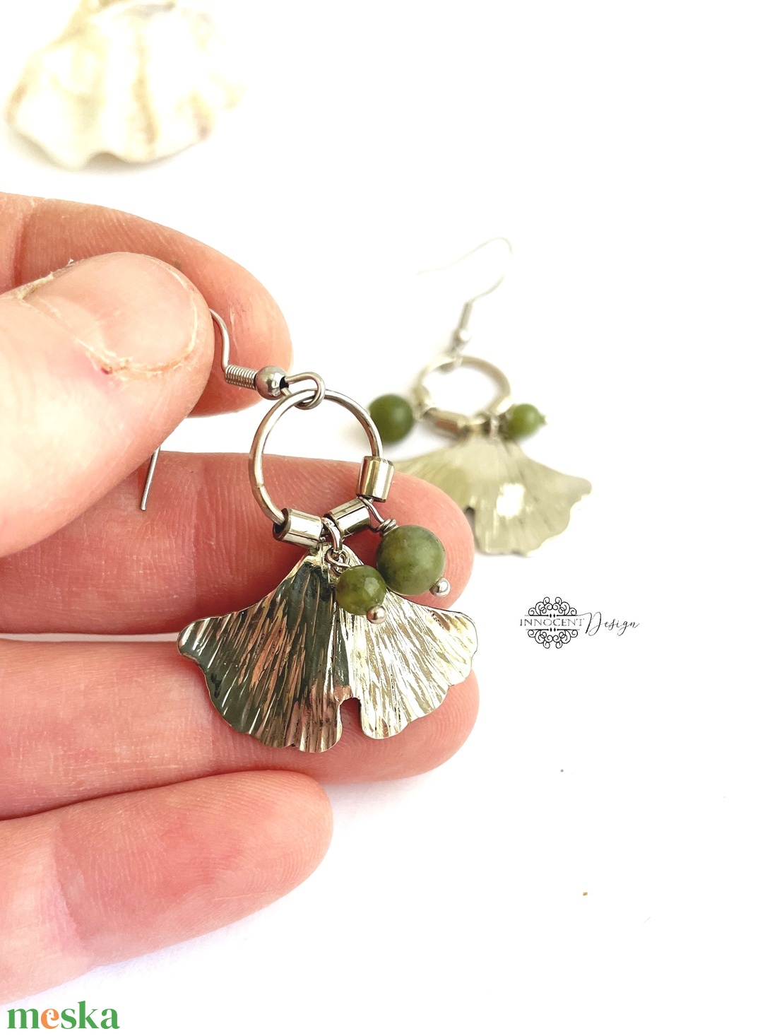 Fine nature - Gingko biloba - alpakka fülbevaló  - ékszer - fülbevaló - lógó fülbevaló - Meska.hu Fine nature - Gingko biloba - alpakka fülbevaló  - ékszer - fülbevaló - lógó fülbevaló - Meska.hu