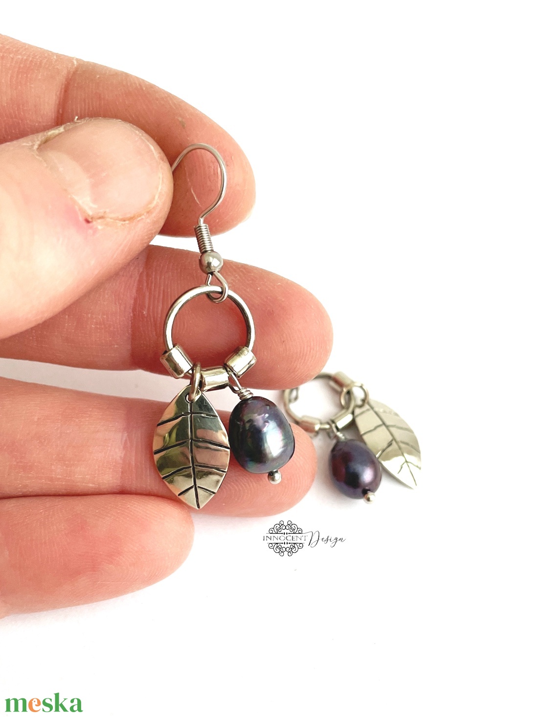 Fine nature - Kökény - alpakka fülbevaló  - ékszer - fülbevaló - lógó fülbevaló - Meska.hu Fine nature - Kökény - alpakka fülbevaló  - ékszer - fülbevaló - lógó fülbevaló - Meska.hu