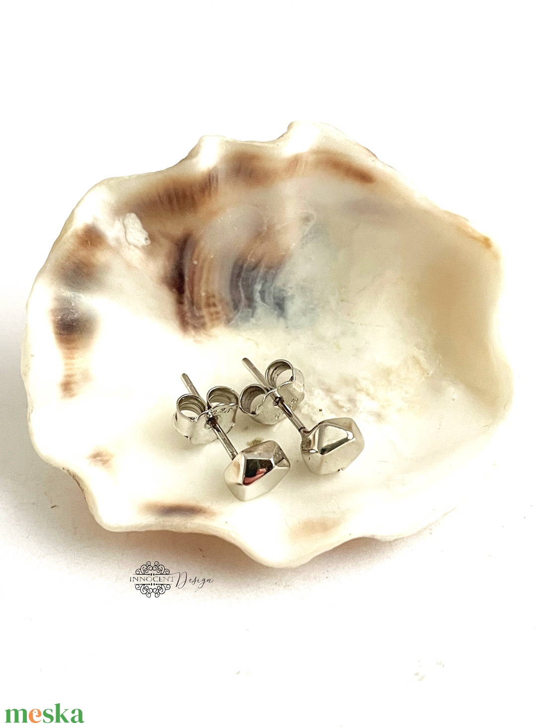 Ötszög - ezüst pötty fülbevaló - ékszer - fülbevaló - pötty fülbevaló - Meska.hu Ötszög - ezüst pötty fülbevaló - ékszer - fülbevaló - pötty fülbevaló - Meska.hu