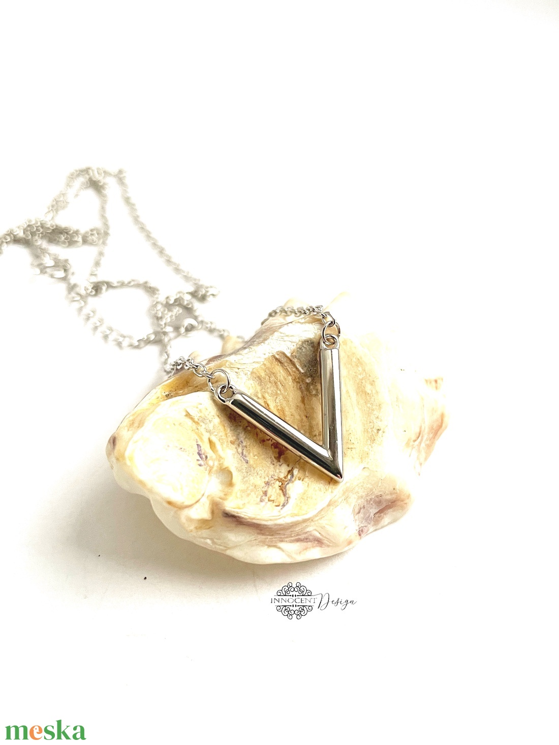 Minimalista V - ezüst nyaklánc  - ékszer - nyaklánc - medálos nyaklánc - Meska.hu