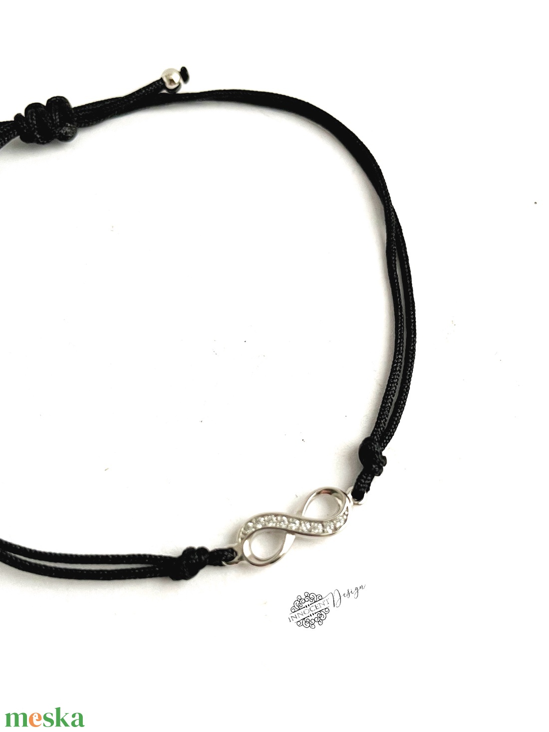 A végtelenbe és tovább - ezüst karkötő zsinóron - ékszer - nyaklánc - medálos nyaklánc - Meska.hu