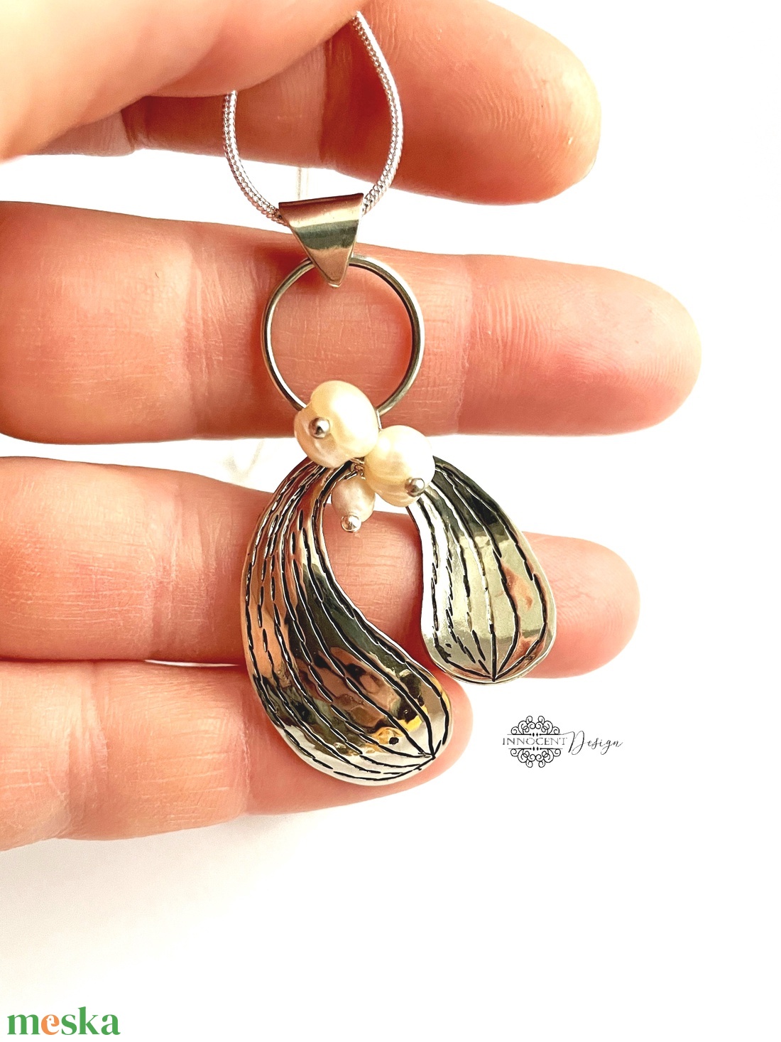 Fine nature - Fagyöngy - alpakka nyaklánc  - ékszer - nyaklánc - hosszú nyaklánc - Meska.hu Fine nature - Fagyöngy - alpakka nyaklánc  - ékszer - nyaklánc - hosszú nyaklánc - Meska.hu