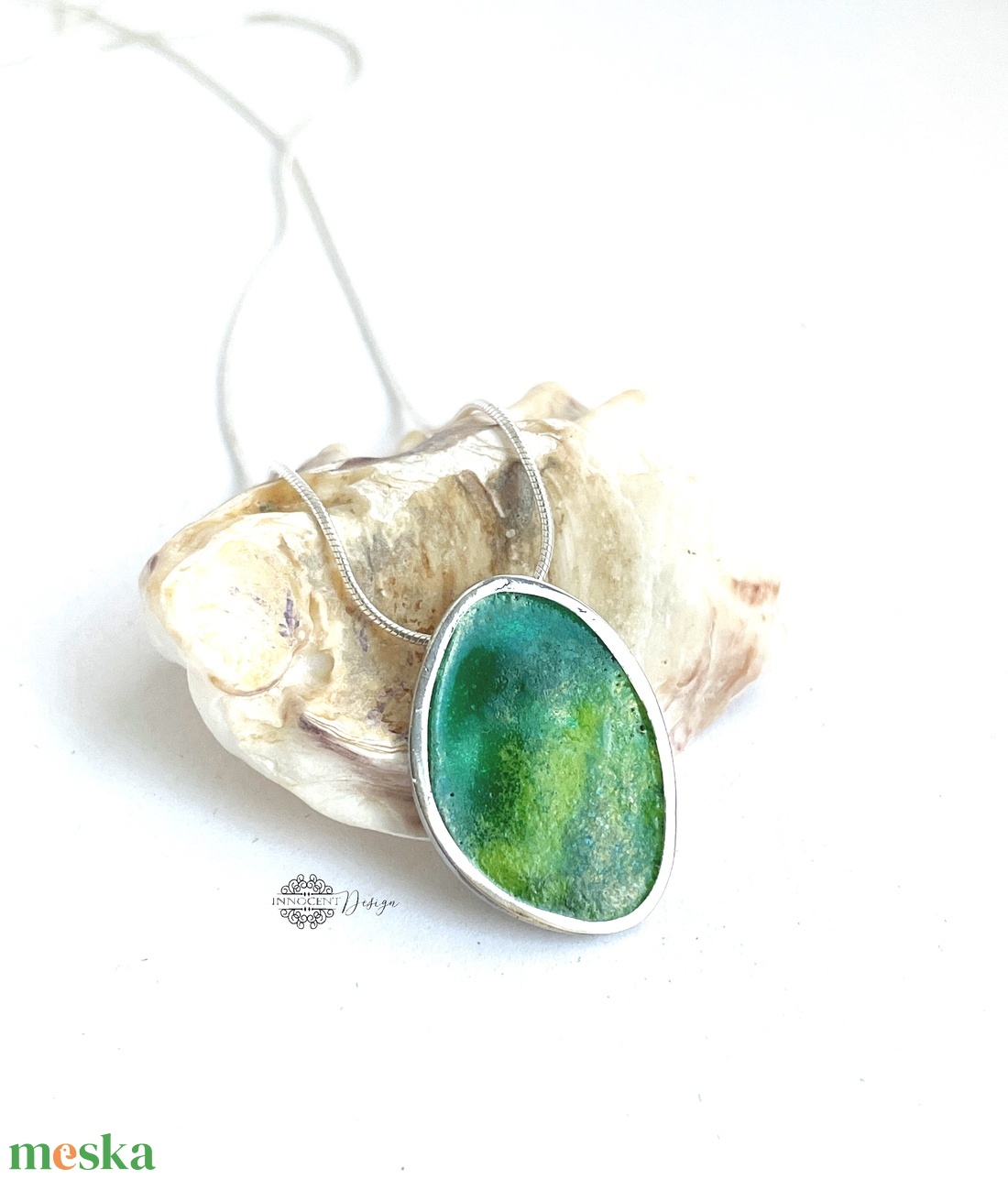 Grado -  ezüst nyaklánc tűzzománccal - ékszer - nyaklánc - medálos nyaklánc - Meska.hu