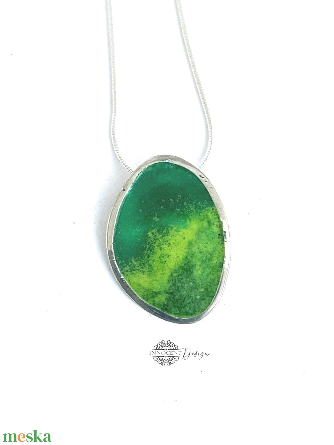 Grado -  ezüst nyaklánc tűzzománccal - ékszer - nyaklánc - medálos nyaklánc - Meska.hu