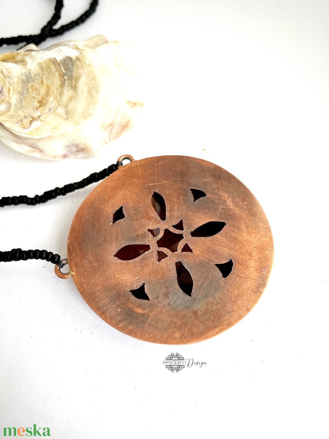 KLIMT csigái - tűzzománc nyaklánc  - ékszer - nyaklánc - medálos nyaklánc - Meska.hu