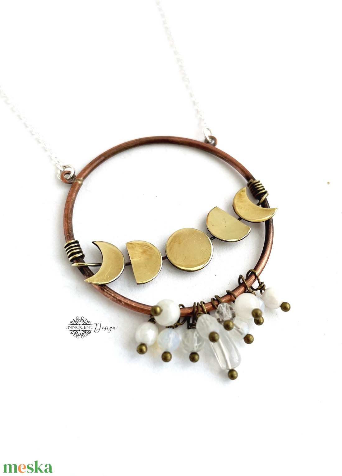 Holdfogyatkozás -réz nyaklánc - ékszer - nyaklánc - medálos nyaklánc - Meska.hu
