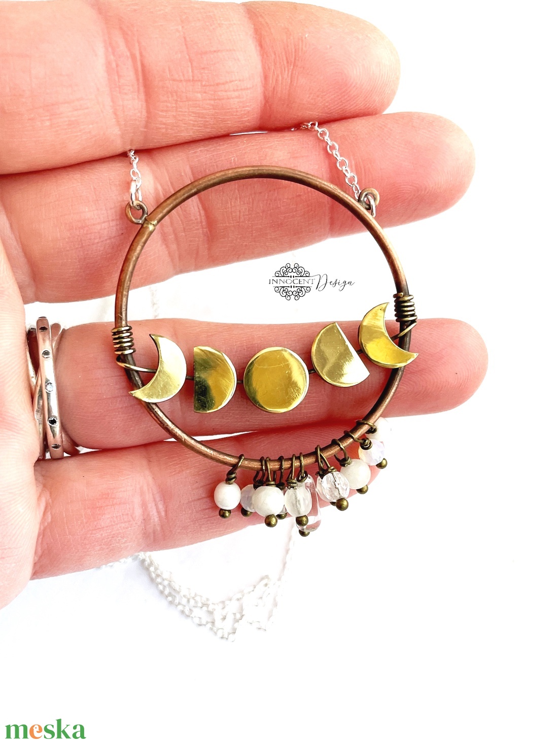 Holdfogyatkozás -réz nyaklánc - ékszer - nyaklánc - medálos nyaklánc - Meska.hu