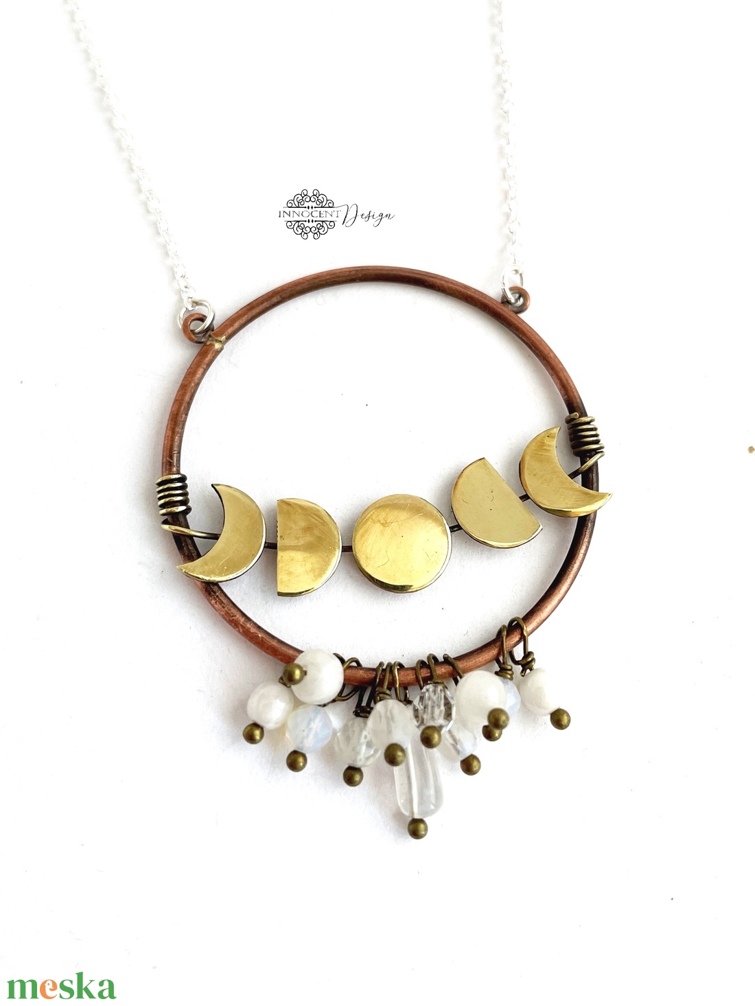 Holdfogyatkozás -réz nyaklánc - ékszer - nyaklánc - medálos nyaklánc - Meska.hu