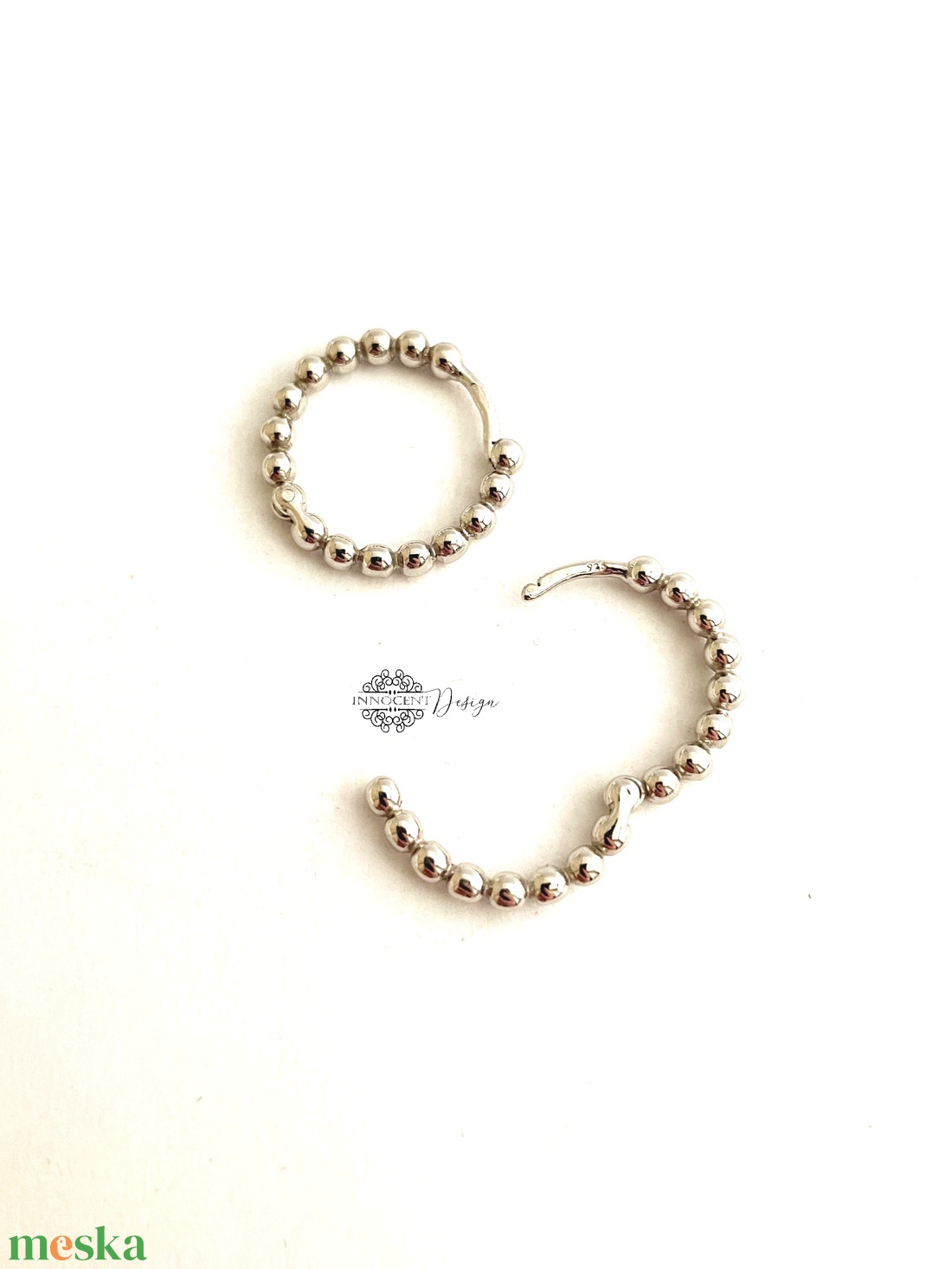  Bogyós ezüst fülbevaló - minimalista - természetes  - ékszer - fülbevaló - karika fülbevaló - Meska.hu