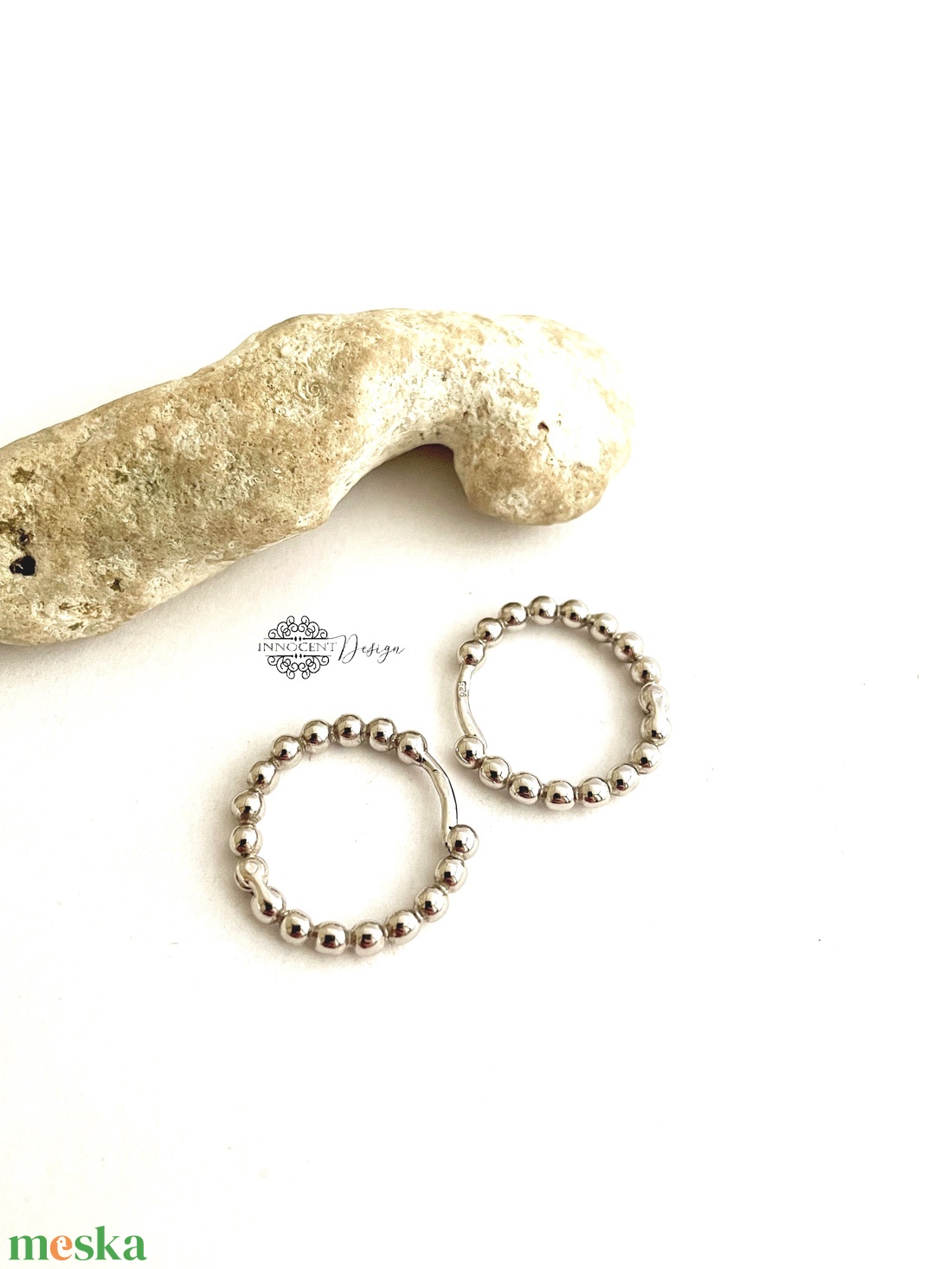  Bogyós ezüst fülbevaló - minimalista - természetes  - ékszer - fülbevaló - karika fülbevaló - Meska.hu