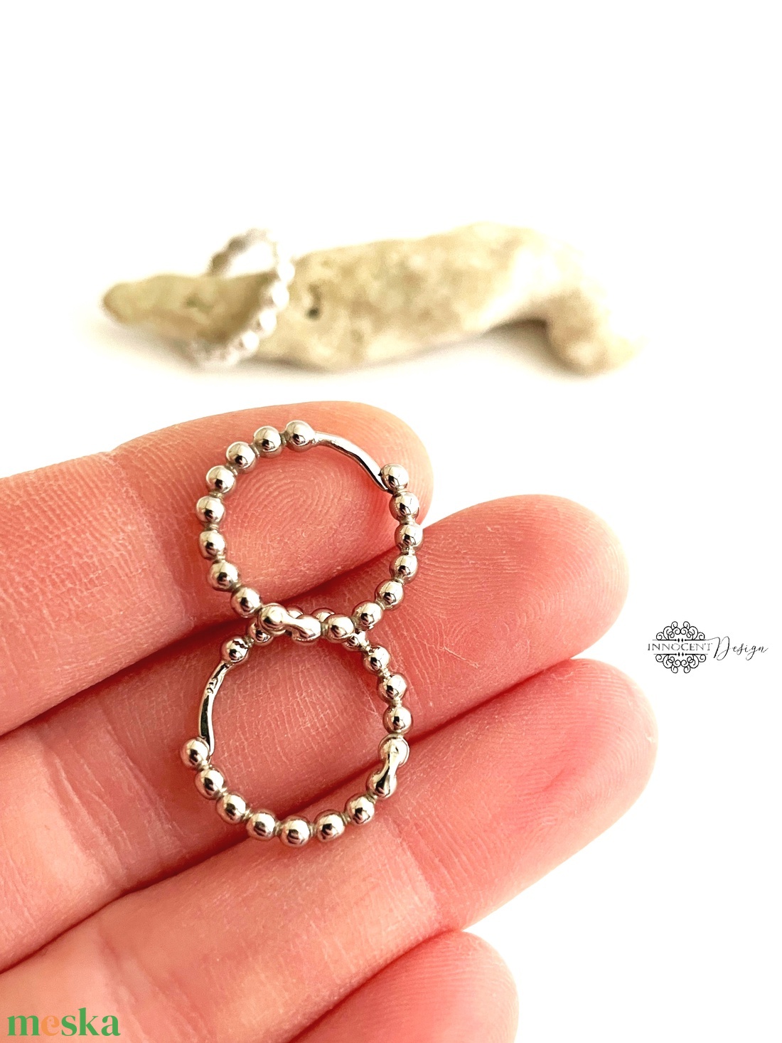  Bogyós ezüst fülbevaló - minimalista - természetes  - ékszer - fülbevaló - karika fülbevaló - Meska.hu