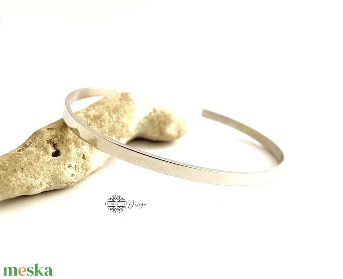 Ezüst karperec- minimalista  - ékszer - karkötő - karperec - Meska.hu