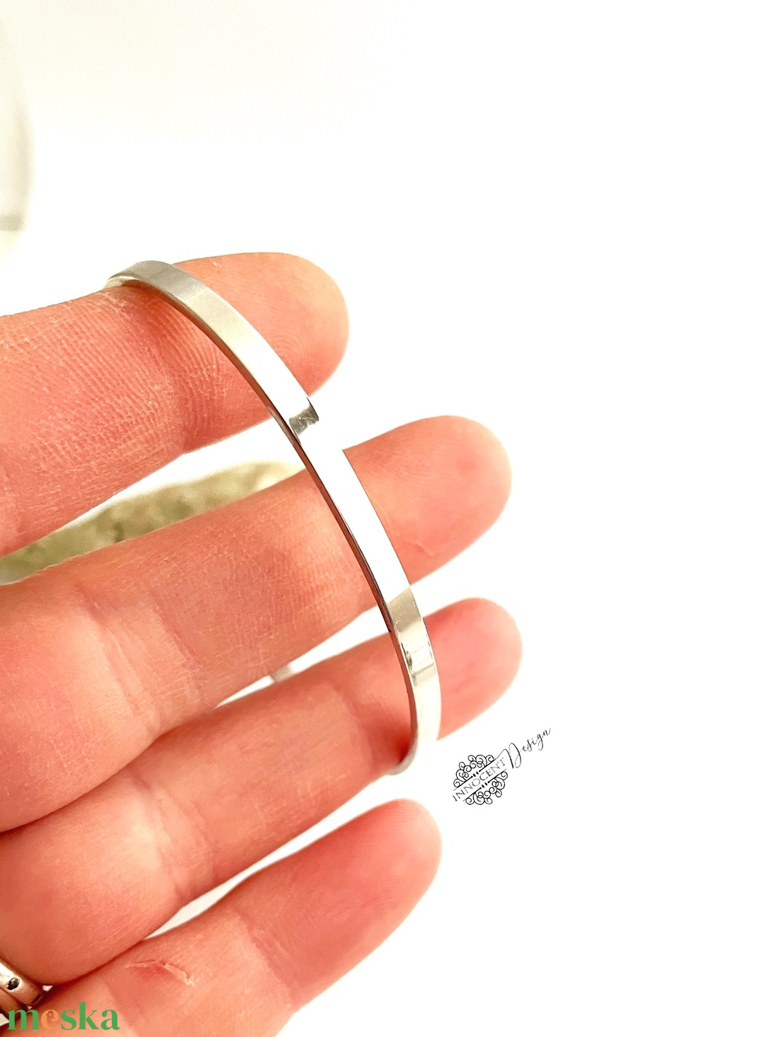 Ezüst karperec- minimalista  - ékszer - karkötő - karperec - Meska.hu