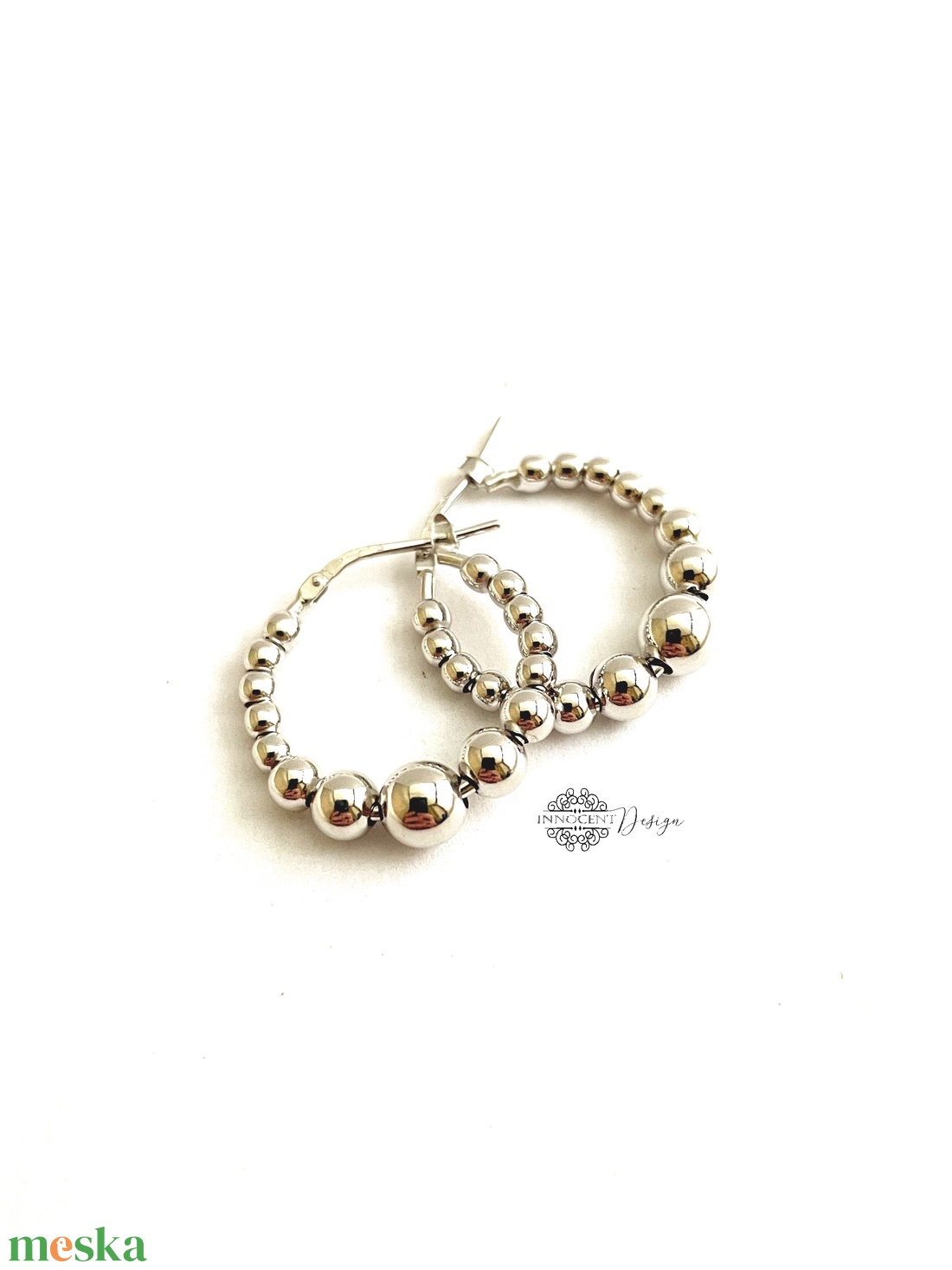  Bogyós ezüst fülbevaló - minimalista - természetes  - ékszer - fülbevaló - karika fülbevaló - Meska.hu