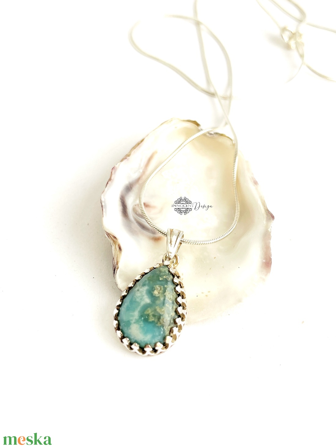 Ezüst medál larimárral  - ékszer - nyaklánc - medál - Meska.hu