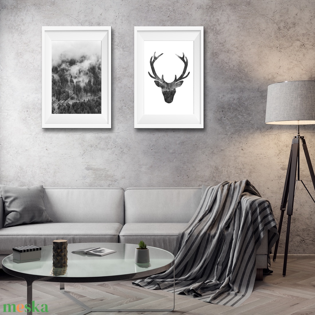 Minimalista Fenyőerdő Tájkép Szett, Ködös Fenyőerdő Fénykép, Nyomtatható Skandináv Természetkép, DIGITÁLIS VÁLTOZAT - művészet - fotográfia - természetfotó - Meska.hu