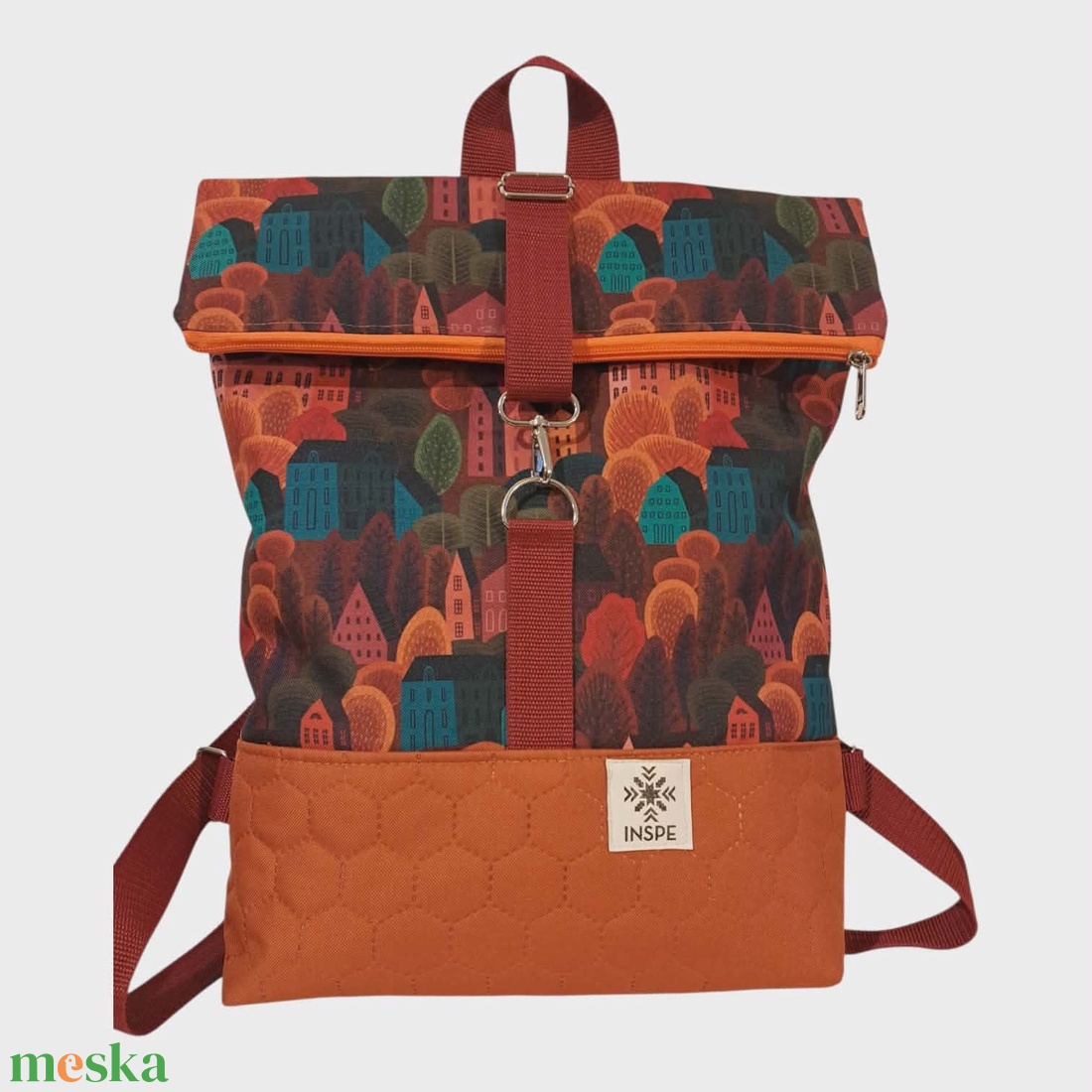 City - táska & tok - hátizsák - roll top hátizsák - Meska.hu