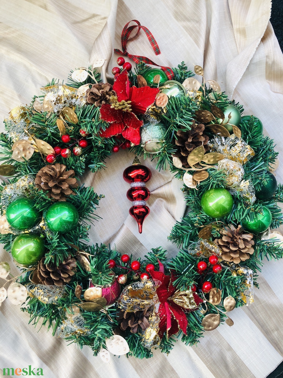 karácsonyi ajtódísz dekoráció - karácsony - karácsonyi lakásdekoráció - karácsonyi lakásdíszek - Meska.hu