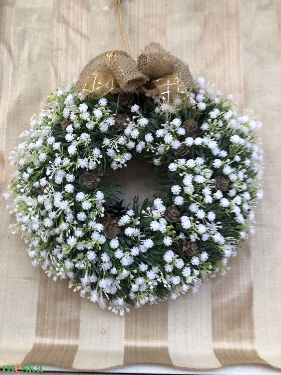 rezgős koszorú ajtódísz - karácsony - karácsonyi kültéri dekoráció - Meska.hu