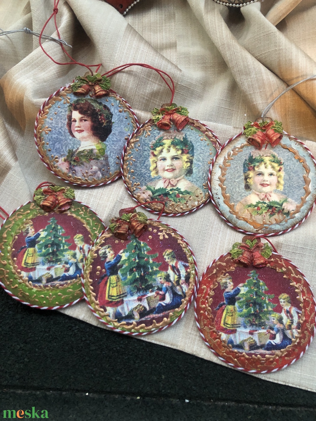 6db-os karácsonyfadísz  - karácsony - karácsonyi lakásdekoráció - karácsonyfadíszek - Meska.hu