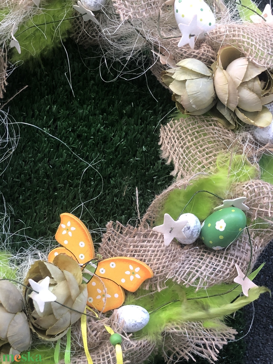 húsvéti ajtódísz tavaszi - ünnepi díszek, dekorációk - húsvéti díszek és dekorációk - húsvéti ajtódísz, kopogtató - Meska.hu