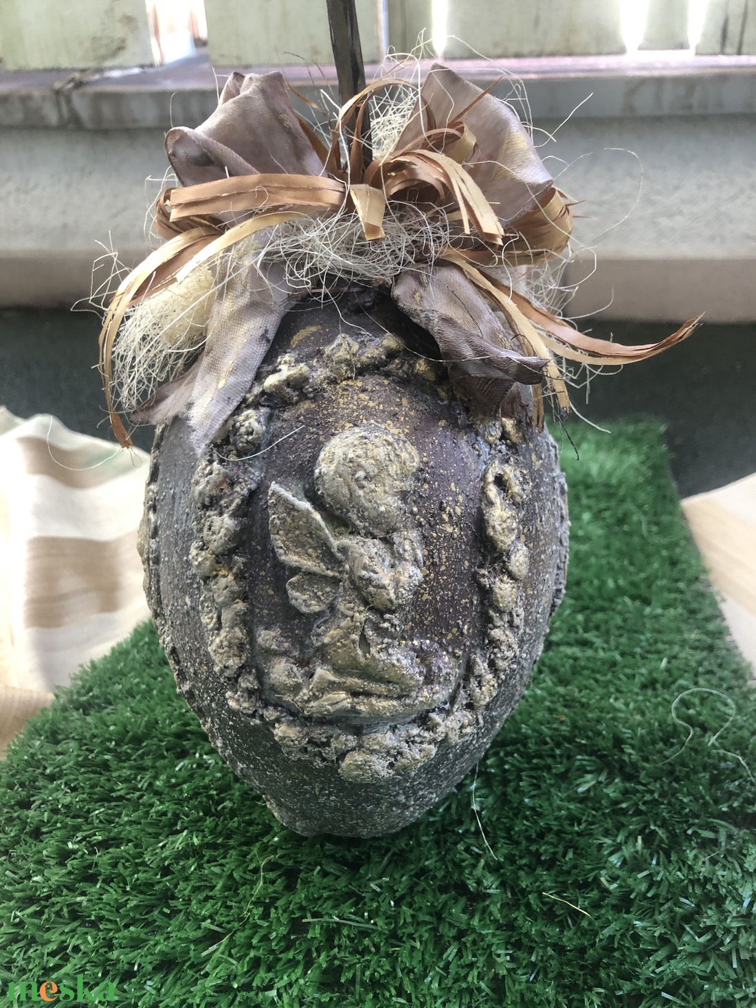 húsvéti tojás dekoráció angyalkás - ünnepi díszek, dekorációk - húsvéti díszek és dekorációk - húsvéti tojás, hímestojás - Meska.hu