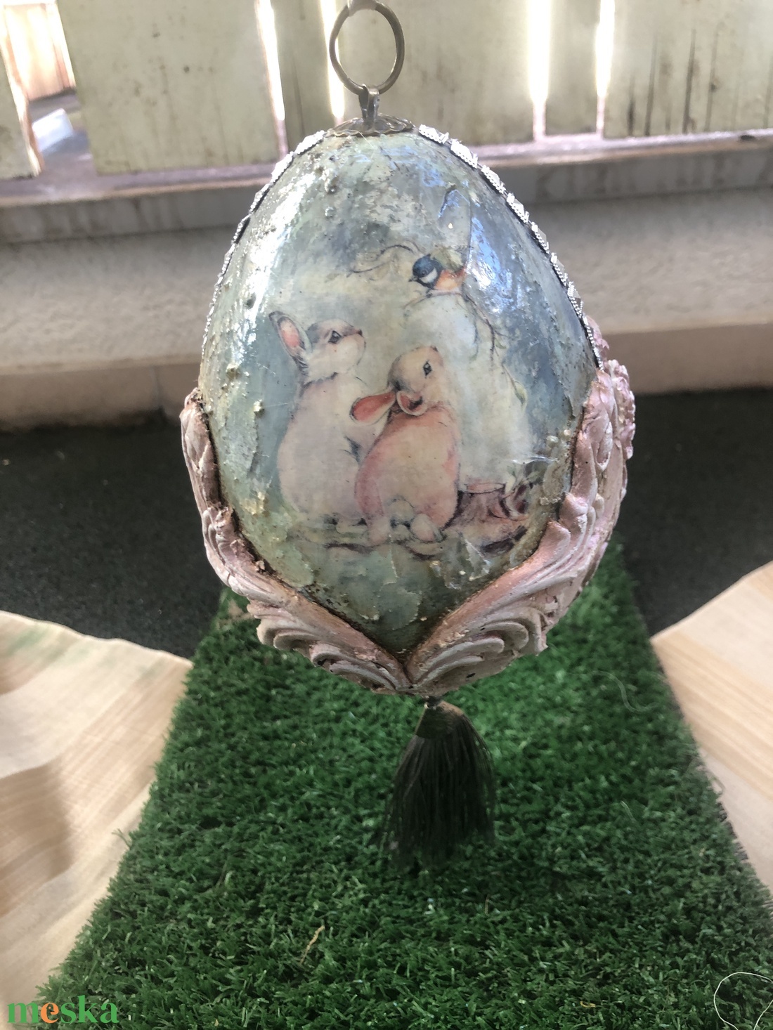 20cm-es húsvéti tojás  - ünnepi díszek, dekorációk - húsvéti díszek és dekorációk - húsvéti tojás, hímestojás - Meska.hu