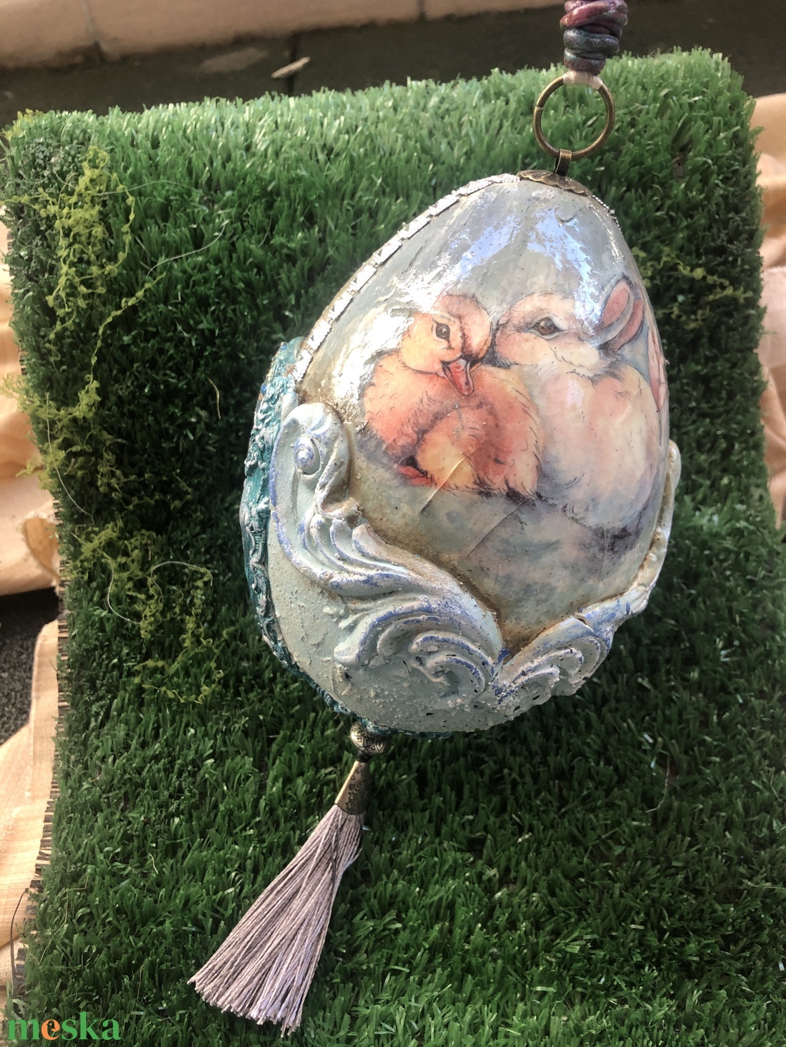 20cm-es húsvéti tojás  - ünnepi díszek, dekorációk - húsvéti díszek és dekorációk - húsvéti tojás, hímestojás - Meska.hu