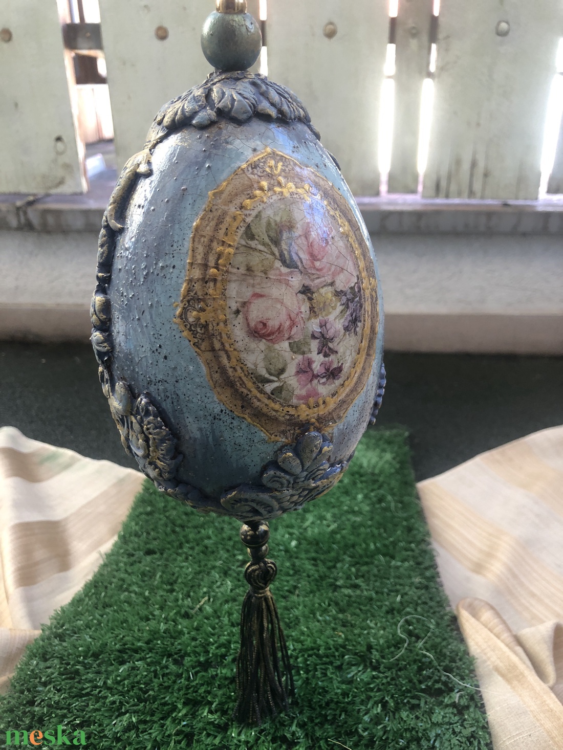 20cm-es húsvéti tojás  - ünnepi díszek, dekorációk - húsvéti díszek és dekorációk - húsvéti tojás, hímestojás - Meska.hu