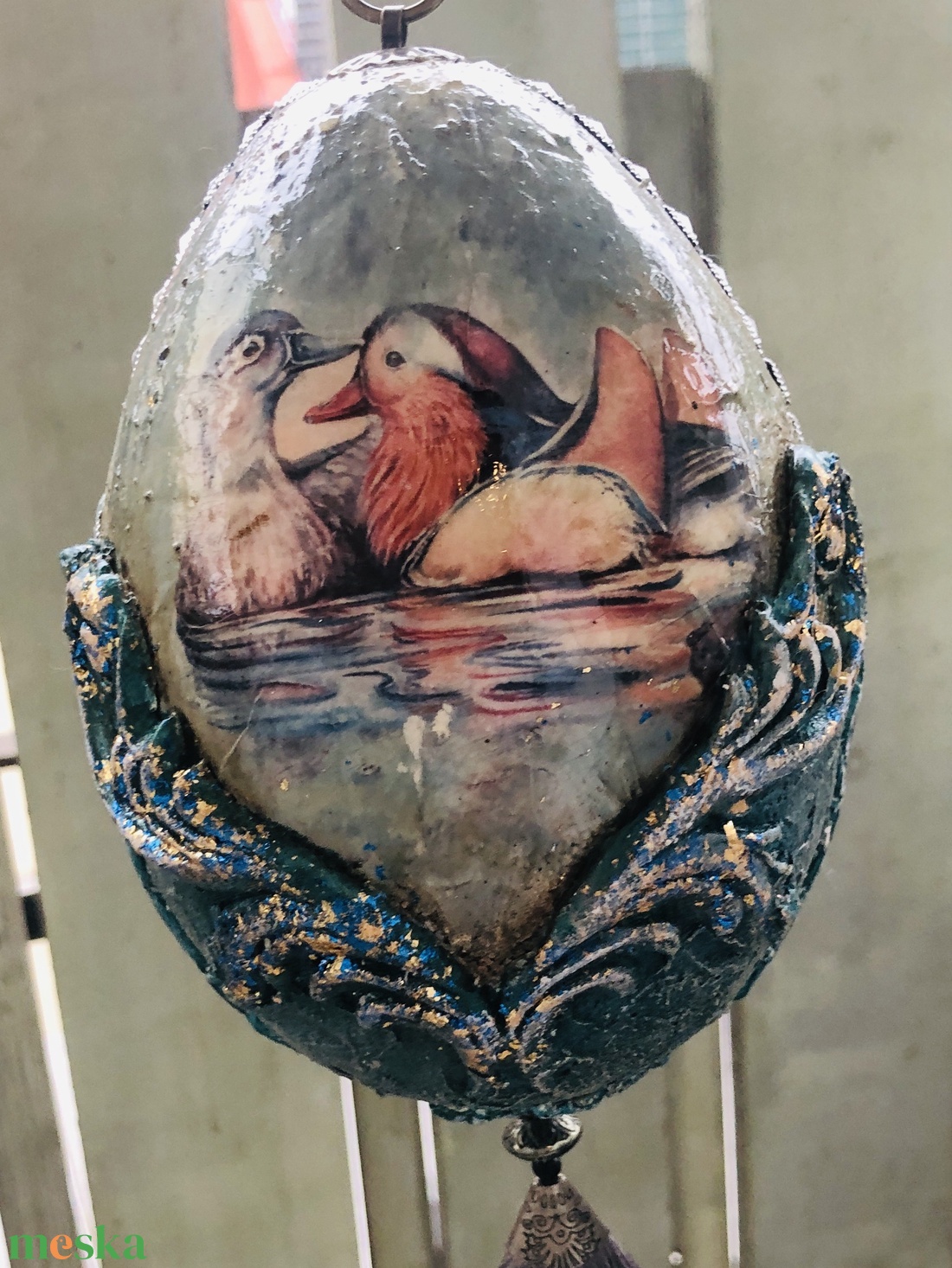 20cm-es húsvéti tojás  - ünnepi díszek, dekorációk - húsvéti díszek és dekorációk - húsvéti tojás, hímestojás - Meska.hu