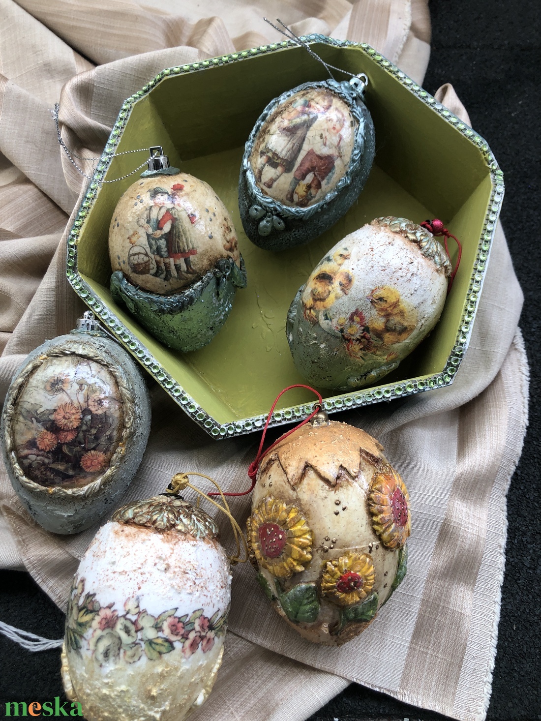húsvéti tojás - ünnepi díszek, dekorációk - húsvéti díszek és dekorációk - húsvéti tojás, hímestojás - Meska.hu