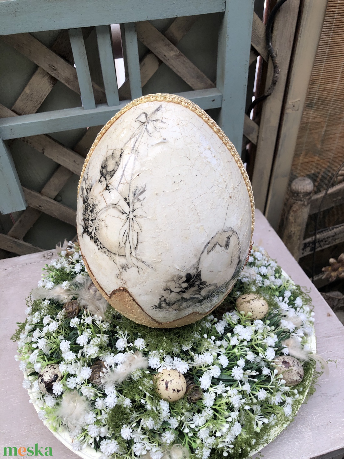 nagy húsvéti asztaldísz - ünnepi díszek, dekorációk - húsvéti díszek és dekorációk - húsvéti asztaldíszek - Meska.hu