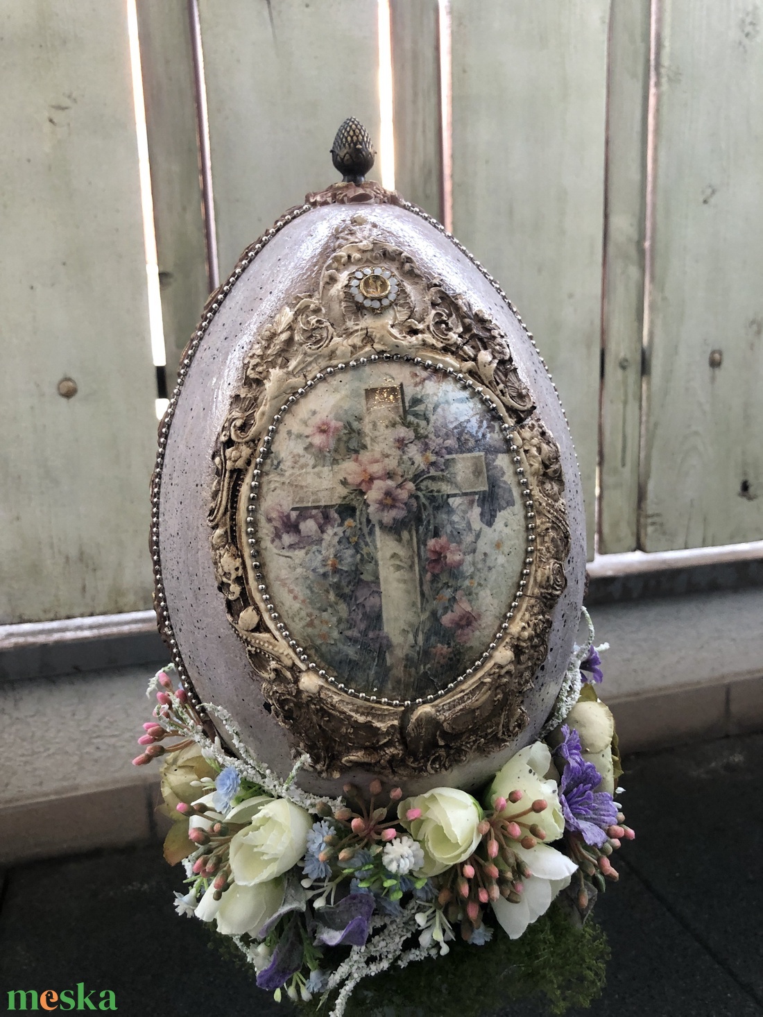 húsvéti tojás - ünnepi díszek, dekorációk - húsvéti díszek és dekorációk - húsvéti virágos díszek - Meska.hu