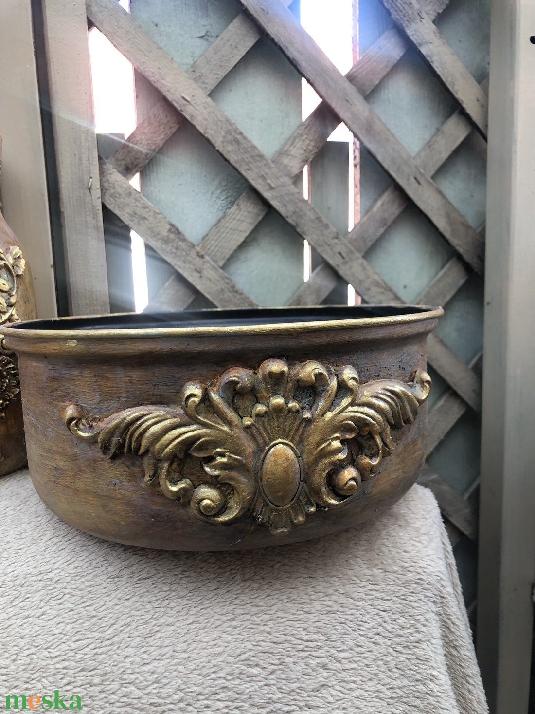 vintage váza és virágtartó szett - otthon & életmód - dekoráció - asztal és polc dekoráció - dekorációs tál, tartó - Meska.hu