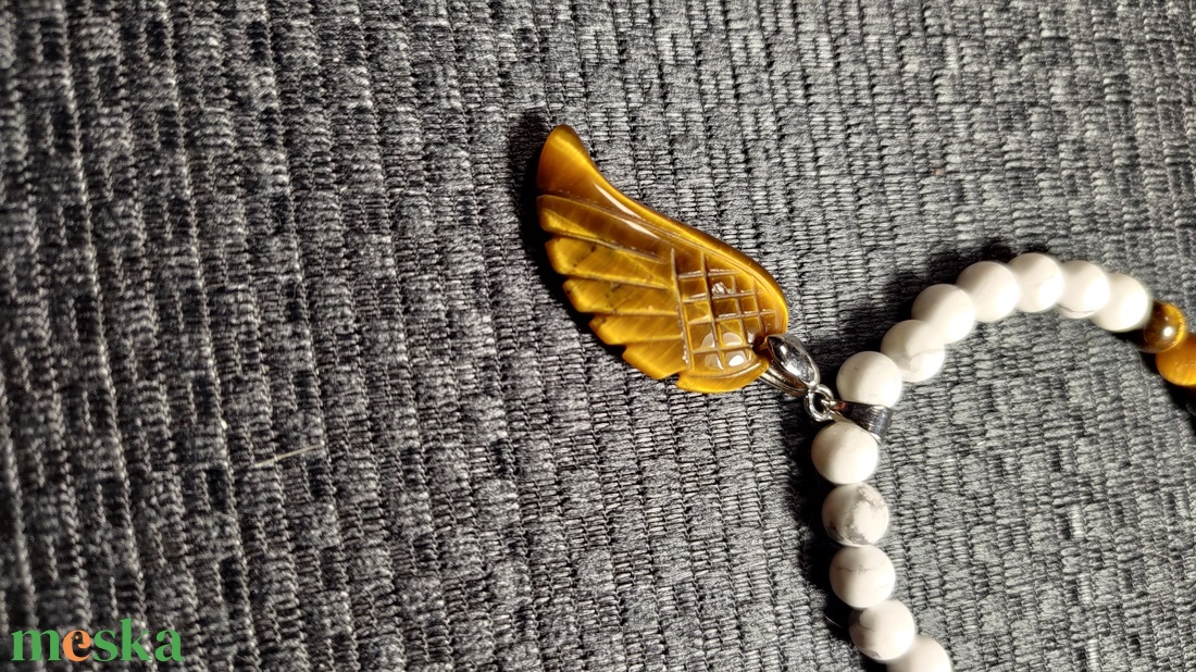 Tigrisszem - fehér matt howlit valódi ásvány karkötő - ékszer - karkötő - ásványkarkötő - Meska.hu Tigrisszem - fehér matt howlit valódi ásvány karkötő - ékszer - karkötő - ásványkarkötő - Meska.hu