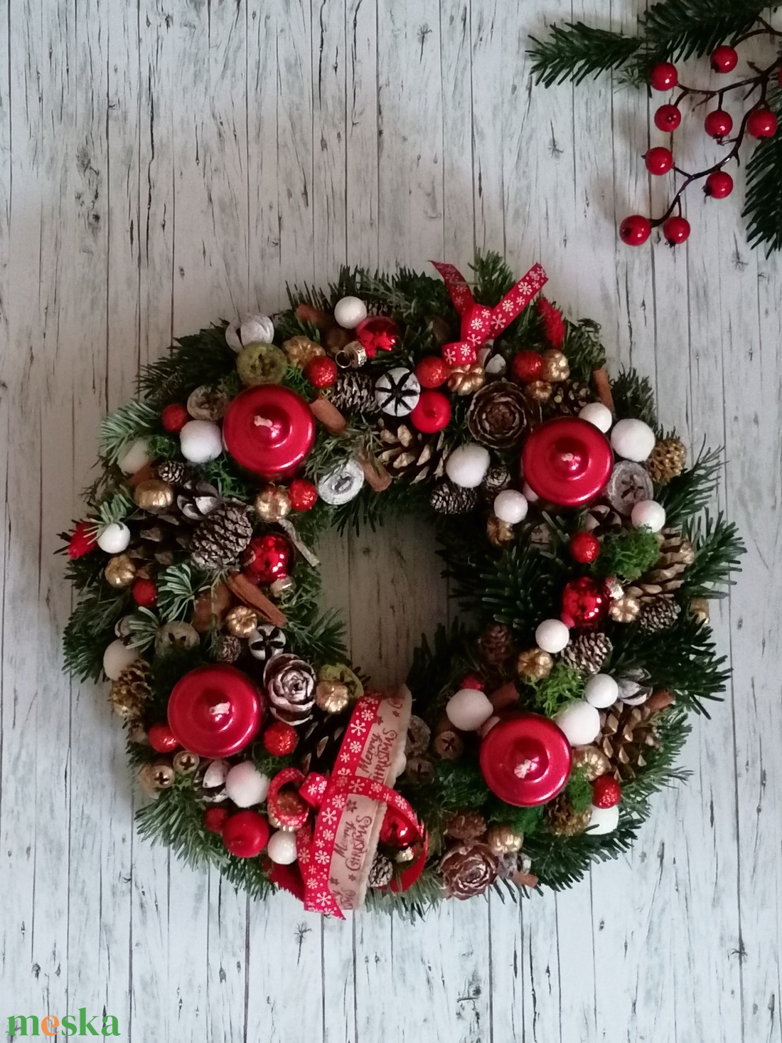 Adventi koszorú 8-as metál piros gyertyákkal - karácsony - adventi díszek - adventi koszorú - Meska.hu Adventi koszorú 8-as metál piros gyertyákkal - karácsony - adventi díszek - adventi koszorú - Meska.hu