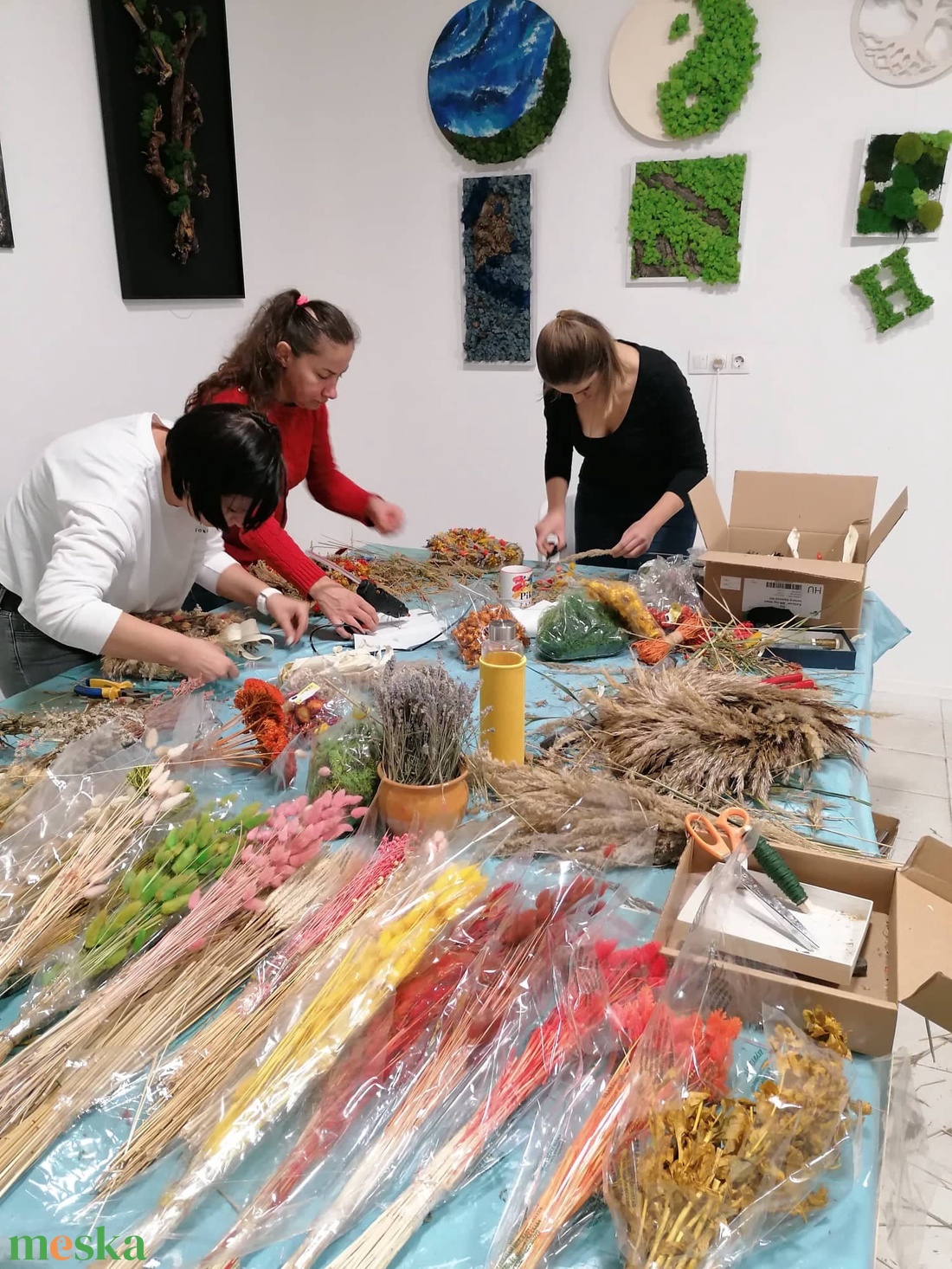 Tavaszi koszorú készítés-Virágkötővel Február:) - diy (csináld magad) - workshop & tanfolyam - Meska.hu