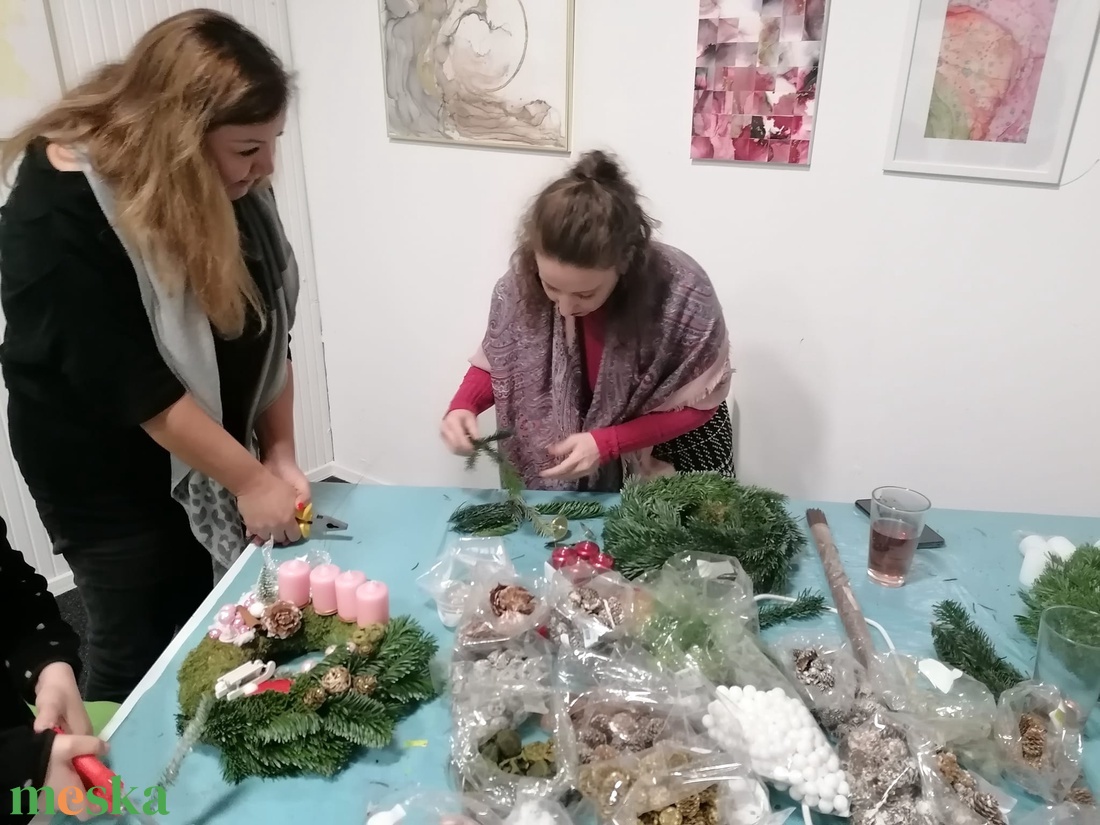 ADVENTI KOSZORÚ KÉSZÍTÉS VIRÁGKÖTŐVEL NOVEMBER 16. SZOMBAT:) - diy (csináld magad) - workshop & tanfolyam - Meska.hu