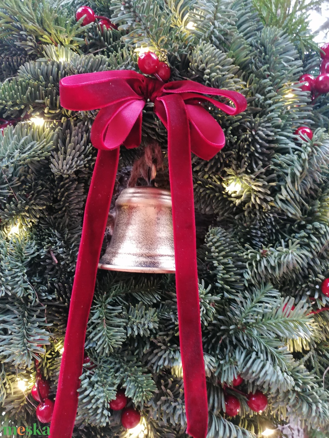 Nobilis karácsonyi téli kopogtató koszorú  - karácsony - adventi díszek - adventi koszorú - Meska.hu