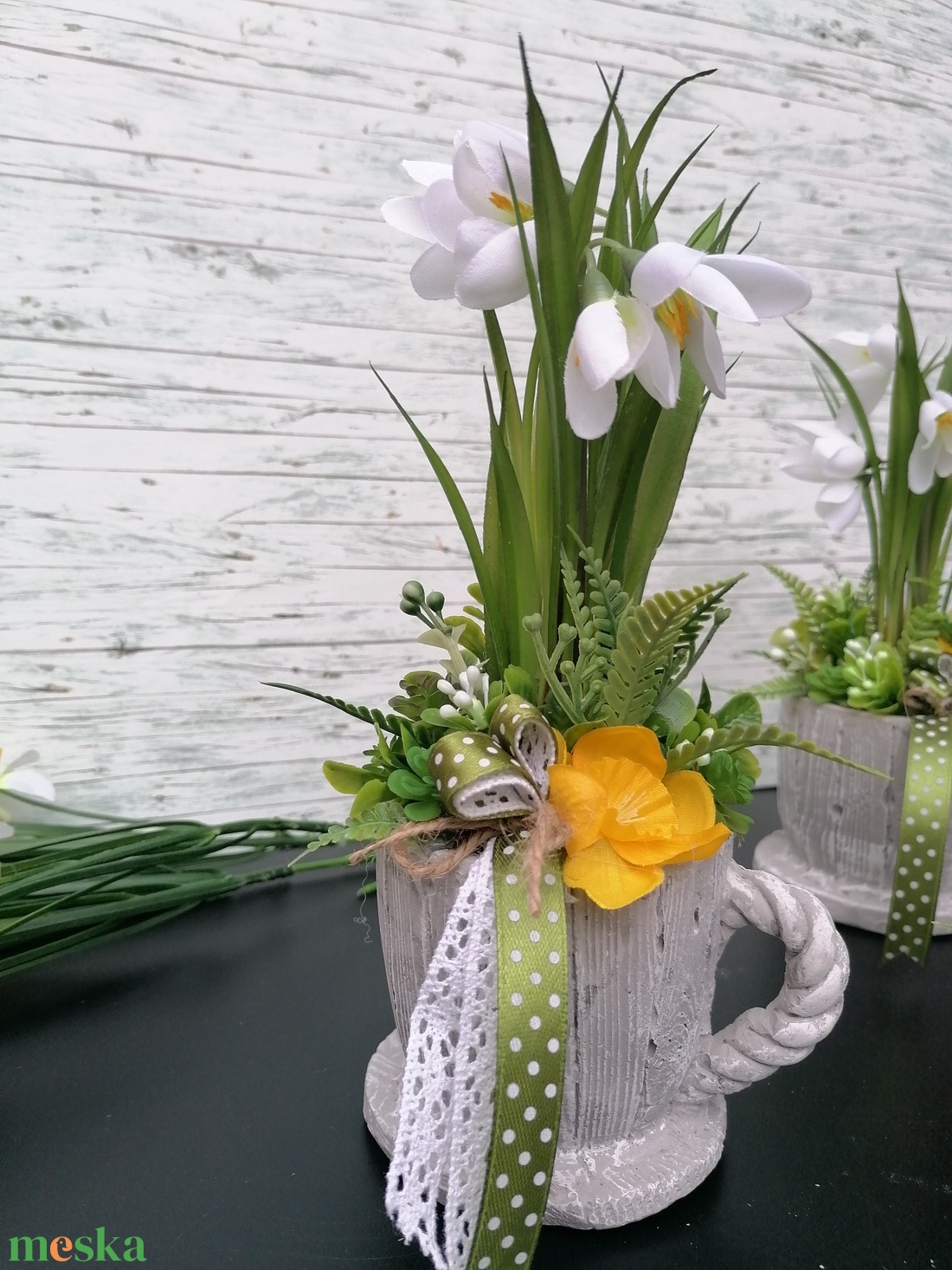 Tavaszi Hóvirágos asztaldísz  - otthon & életmód - dekoráció - asztal és polc dekoráció - asztaldísz - Meska.hu