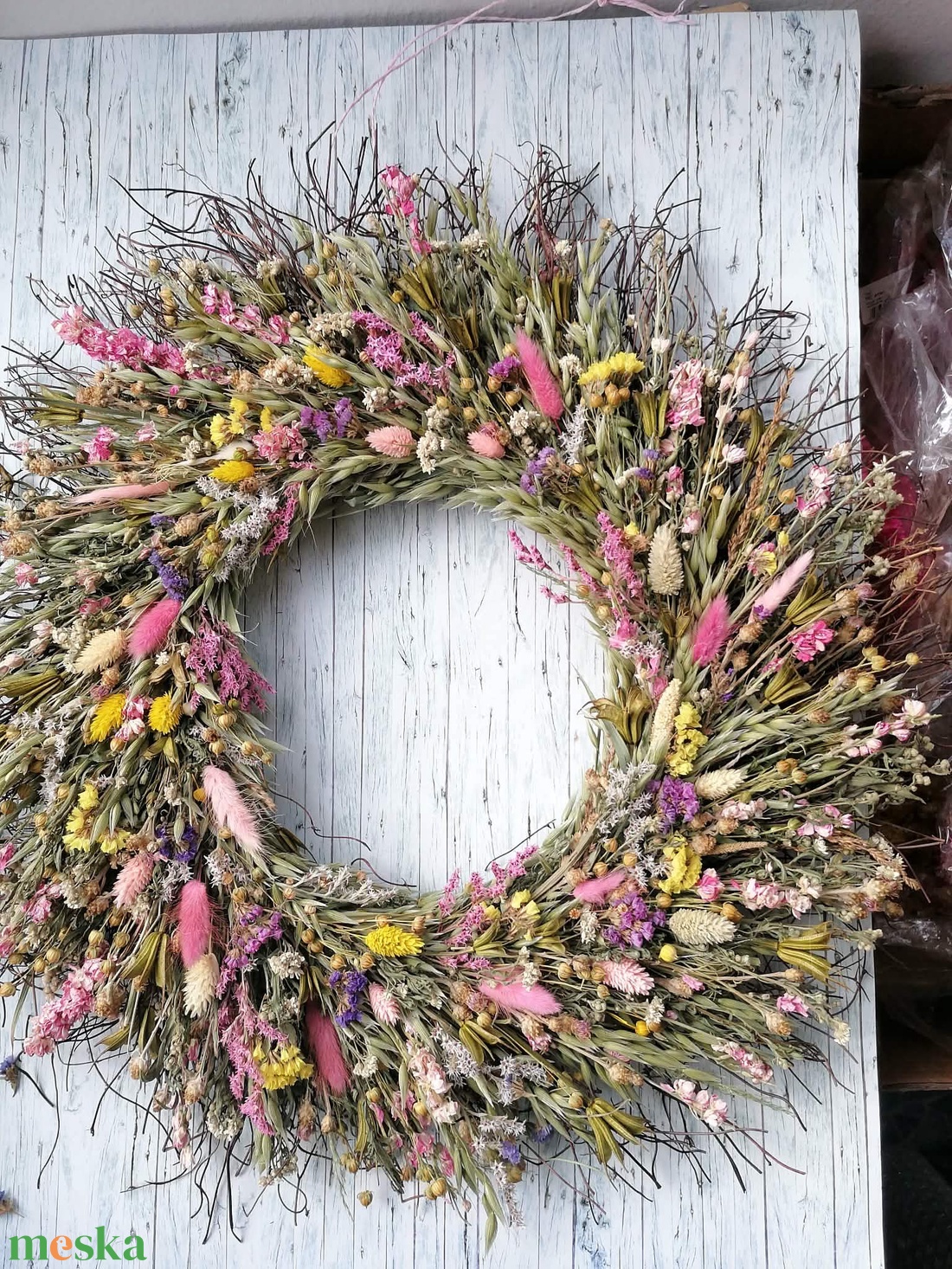 Nagy méretű vadvirágos koszorú -  - Meska.hu