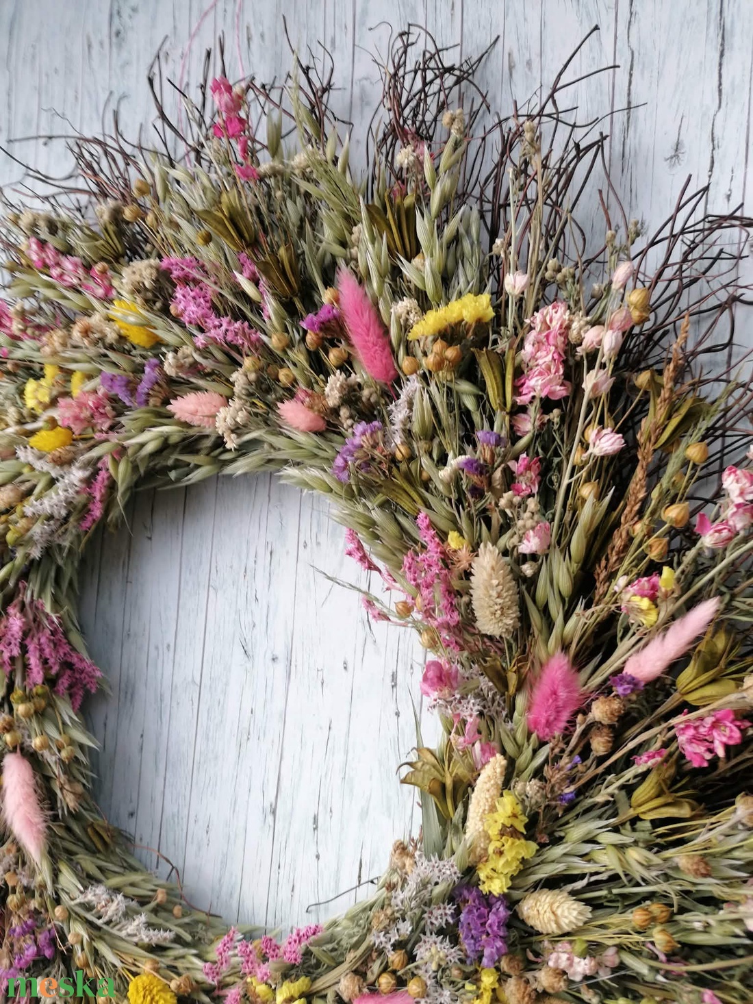 Nagy méretű vadvirágos koszorú -  - Meska.hu