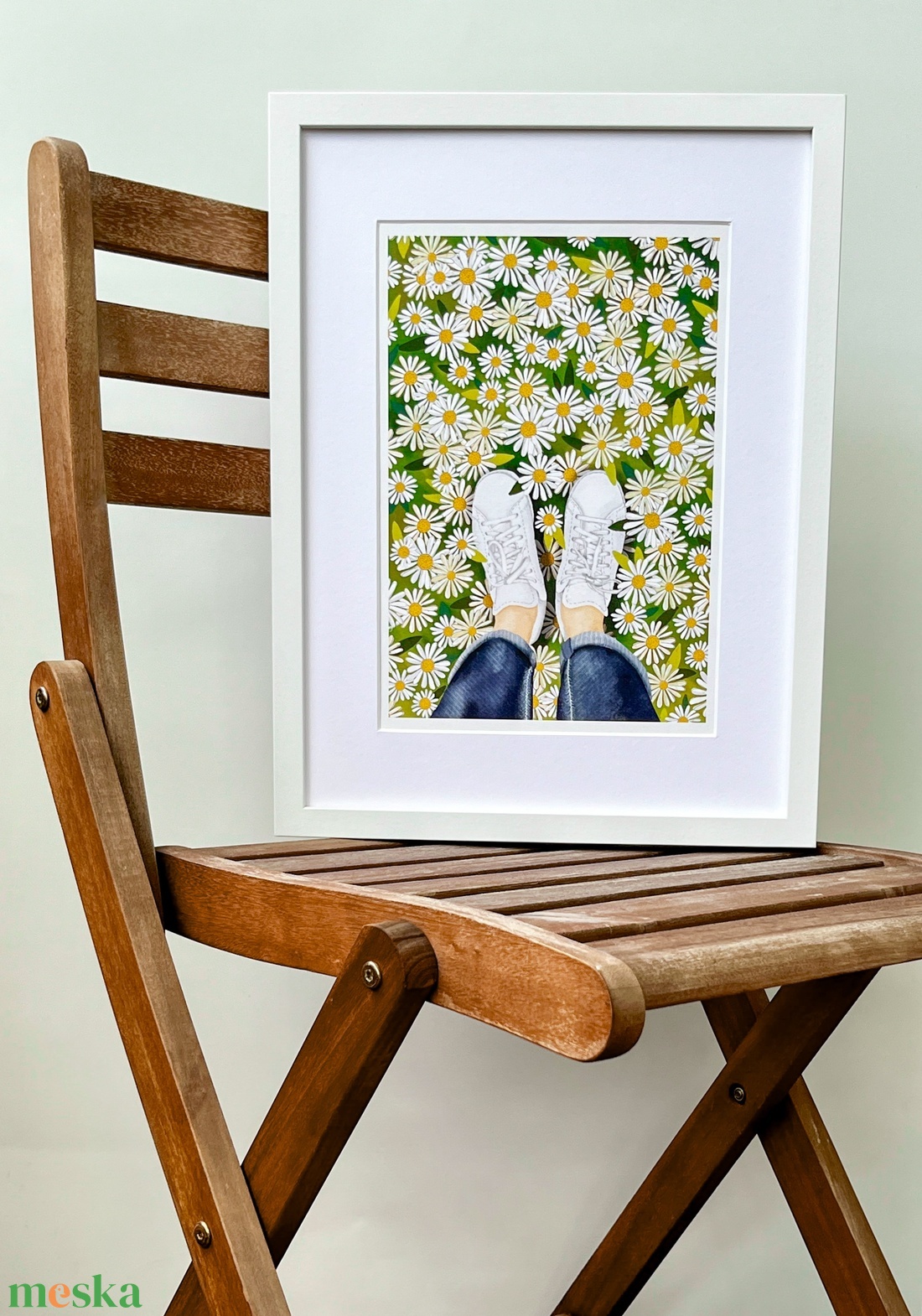 Százszorszépek print  - művészet - grafika & illusztráció - művészi nyomat - Meska.hu
