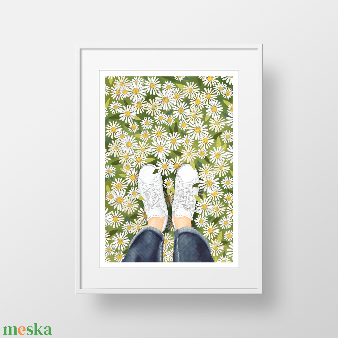 Százszorszépek print  - művészet - grafika & illusztráció - művészi nyomat - Meska.hu