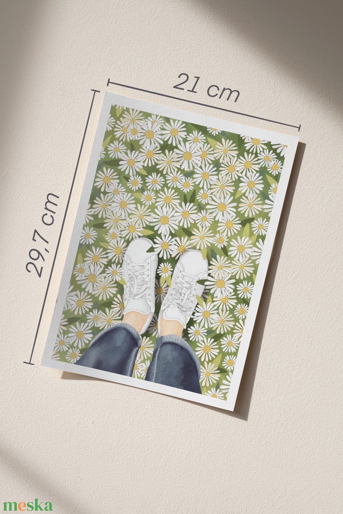Százszorszépek print  - művészet - grafika & illusztráció - művészi nyomat - Meska.hu