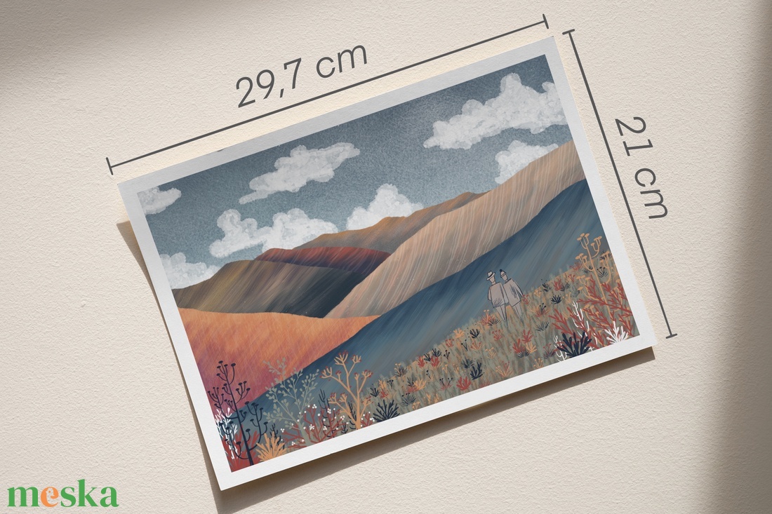 Séta január elsején print  - művészet - grafika & illusztráció - művészi nyomat - Meska.hu