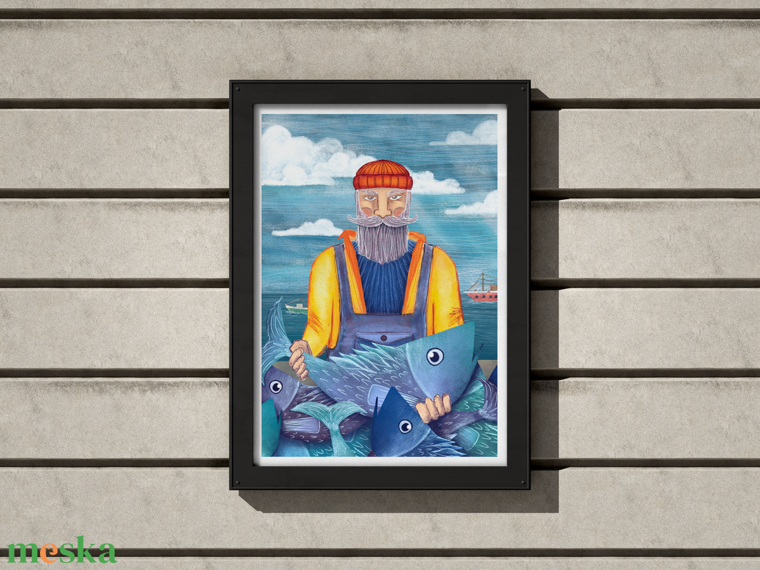 A halász print - művészet - grafika & illusztráció - művészi nyomat - Meska.hu A halász print - művészet - grafika & illusztráció - művészi nyomat - Meska.hu